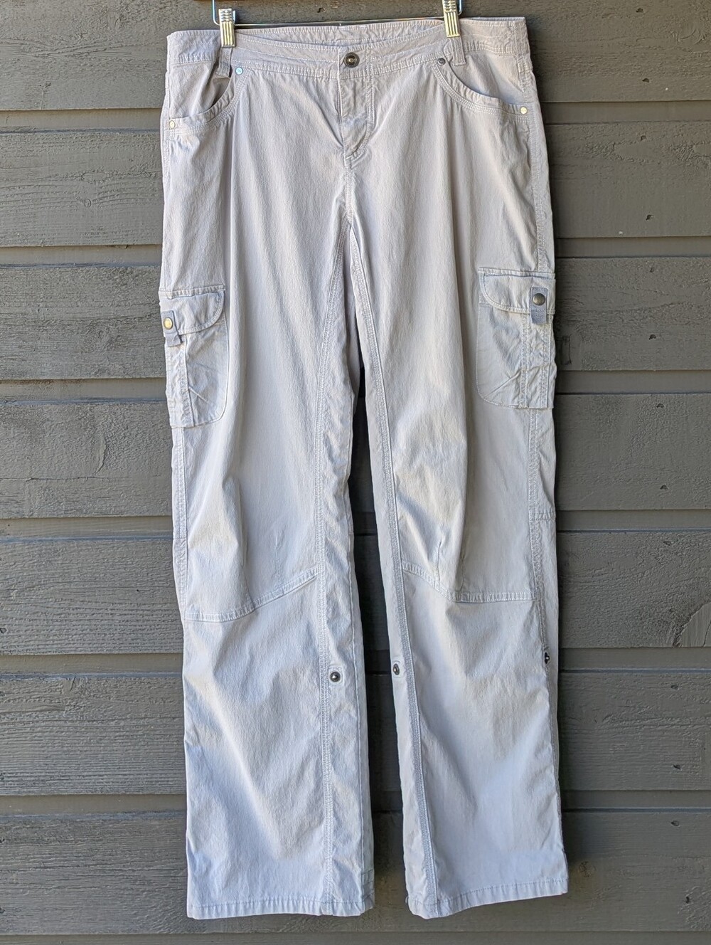 Kuhl Splash Roll-Up Pant For Women UPF 50+ Light Gray Size 16 Regular Hiking